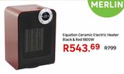 Equation Ceramic Electric Heater 1800W Black & Red