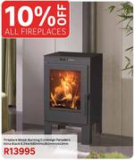 Eco Design Panadero Alina Black 6.3Kw Wood Burning Fireplace 680mm x 360mm x 443mm