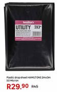 Hamiltons 2m x 3m 50 Micron Plastic Drop Sheet