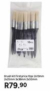 First Price Brush Kit 10 Piece 2 x 13mm, 2 x 25mm, 3 x 38mm, 2 x 50mm