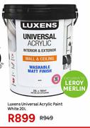 Luxens Universal Acrylic Paint White-20L