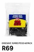 GR8 Save Jumbo Pegs 48 Pack