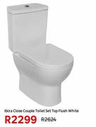 Ibiza Close Couple Toilet Set Top Flush White