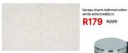 Sensea Charm Bath Mat Cotton White W50cm x L80cm