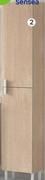 Sensea Easy Bathroom Cabinet Column With 2 Doors Oak