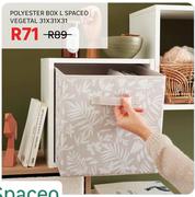 Spaceo Vegetal Polyester Box L 31 x 31 x 31