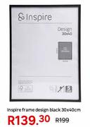 Inspire Frame Design Black 30 x 40cm