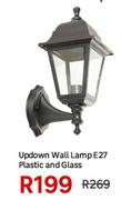 Updown Wall Lamp 27 Plastic And Glass