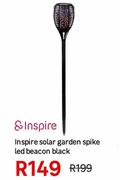 Inspire Solar Garden Spike Led Beacon Black