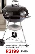Weber Compact Charcoal Kettle Braai Black 57cm