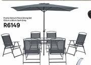 Promo Doma 6 Piece Dining Set Dark Grey-150cm X 80cm