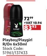 Playboy/Playgirl R/On-6 x 50ml