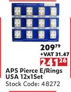 APS Pierce Ear Rings USA-12 x 1 Set