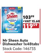 Mr Sheen Auto Dishwasher Tablets-48's Pack