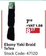 Ebony Yaki Braid-1 x 1 Each
