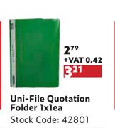 Uni-File Quotation Folder-Each