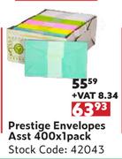 Prestige Envelopes Assorted-400 x 1 Pack