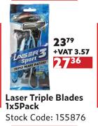 Laser Triple Blades-5 Pack