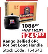 Kango Bellied 6 Pc Pot Set Long Handle