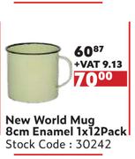 New World Mug 8cm Enamel-1 x 12 Pack