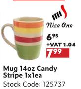 Mug 14oz Candy Stripe-1 x 1 Each