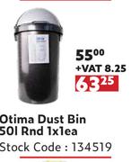 Otima Dust Bin 50L Rnd-1 x 1 Each