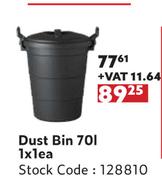 Dust Bin 70L-1 x 1 Each