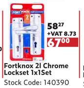 Fortknox 2L Chome Lockset-1 x 1 Set