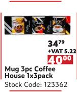 Mug 3 Pc Coffee House-1 x 3 Pack