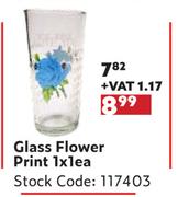 Glass Flower Print-1 x 1 Each