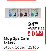 Mug 3 Pc Cafe-1 x 1 Set