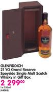 Glenfiddich 21 Yo Grand Reserve Speyside Single Malt Scotch Whisky In Gift Box-750ml