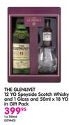 The Glenlivet 12 Yo Speyside Scotch Whisky-1x750ml And 1 Glass And 50ml x 18 Yo In Gift Pack