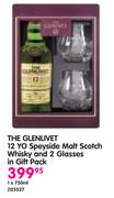The Glenlivet 12 Yo Speyside Malt Scotch Whisky-1x750ml And 2 Glass In Gift Pack