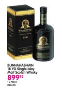 Bunnahabhain 18 Yo Single Islay Malt Scotch Whisky-1x750ml 
