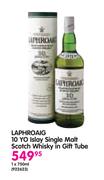 Laphroaig 10 Yo Islay Single Malt Scotch Whisky In Gift Tube-1x750ml