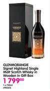 Glenmorangie Signet Highland Single Malt Scotch Whisky In Wooden In Gift Box-1x750ml