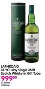 Laphroaig 18 Yo Islay Single Malt Scotch Whisky In Gift Tube-1x750ml