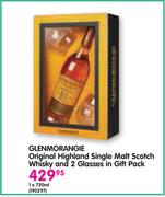 Glenmorangie Original Highland Single Malt Scotch Whisky-1x750ml And 2 Glasses In Gift Pack