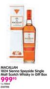 Macallan 1824 Sienna Speyside Single Malt Whisky In Gift Box-1x750ml