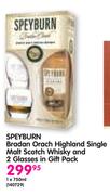 Speyburn Bradan Orach Highland Single Malt Scotch Whisky-1x750ml And 2 Glasses In Gift Pack