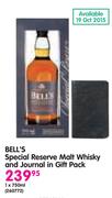 Bell's Special Reserve Malt Whisky-1x750ml And Journal In Gift Pack