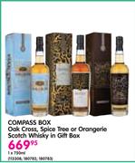 Compass Box Oak Cross, Spice Tree Or Orangerie Scotch Whisky In Gift Box-1x750ml