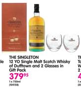 The Singleton 12 Yo Single Malt Scotch Whisky Of Dufftown-1x750ml And 2 Glasses In Gift Pack