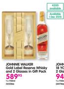 Johnnie Walker Gold Label Reserve Whisky-1x750ml And 2 Glasses In Gift Pack