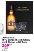 Chivas Regal 12 Yo Blended Scotch Whisky-1x750ml And 2 Glasses In Gift Pack