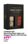 Compass Box Great King Artists and Glasglow Blend in Gift Pack Set-2 x 500ml