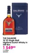 The Dalmore 18 Yo Single Malt Highland Scotch Whisky In Gift Box-1x750ml