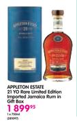 Appleton Estate 21 Yo Rare Limited Edition Imported Jamaica Rum In Gift Box-1x750ml