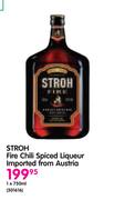 Stroh Fire Chili Spiced Liqueur Imported From Austria-1x750ml